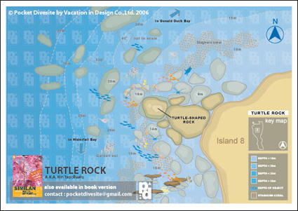 map of Turtle Rock - Similan Islands