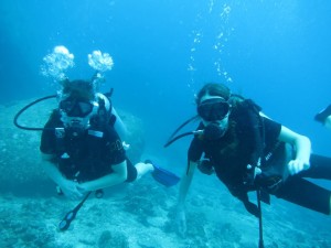 Diving similan islands ,on an open water course