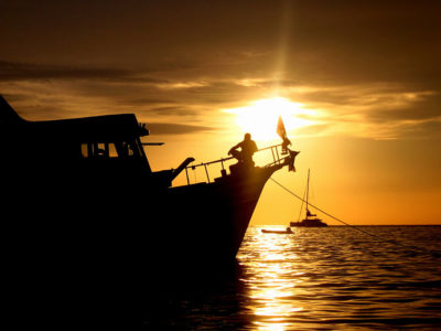 Similan Island Liveaboard at sunset