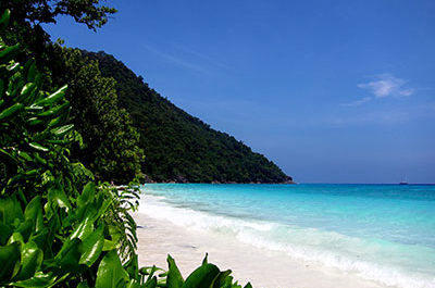 The clear waters and white sandy beaches of the Similan Islands