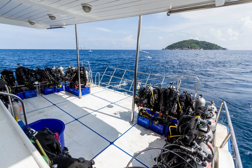 MV Pawara's dive deck