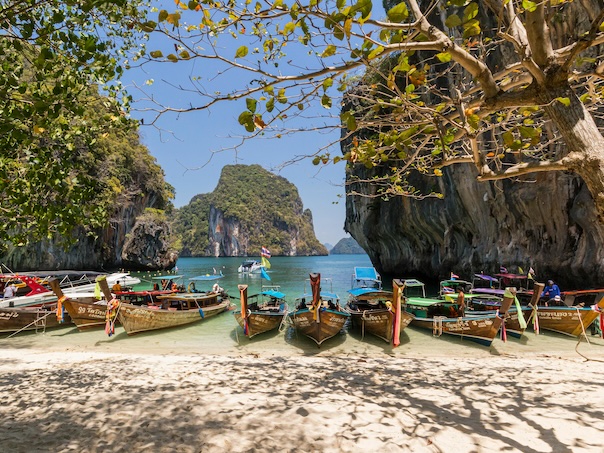 Thai longtail boats at Hong Island